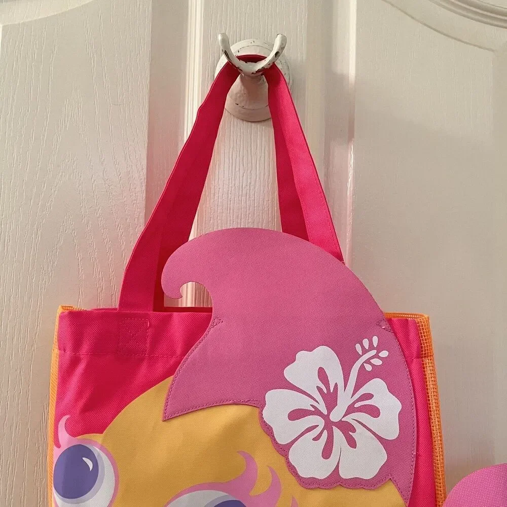 Old Navy Kids Fish Beach Swim Bag Pink Orange Tropical NWT